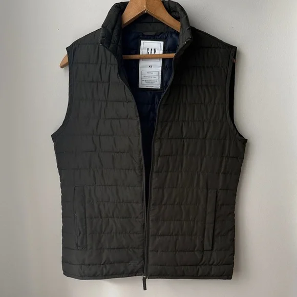 Gap Lightweight Mens Full Zip Puffer Vest - Picture 2 of 6